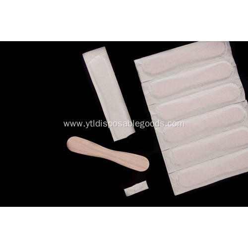 Disposable wooden ice cream spoons